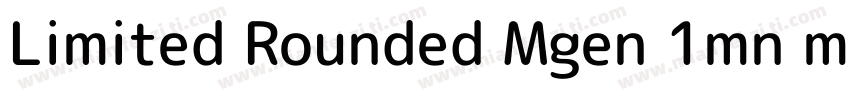 Limited Rounded Mgen 1mn medium字体转换